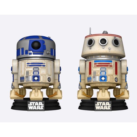 Funko Pop! STAR WARS POP! R2-D2 & R5-D4 2-PACK Collectible Gift Set New In Box - Picture 2 of 13